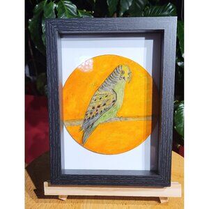 BRD-7 Beard on Tree Painting by Acrylic on wood board